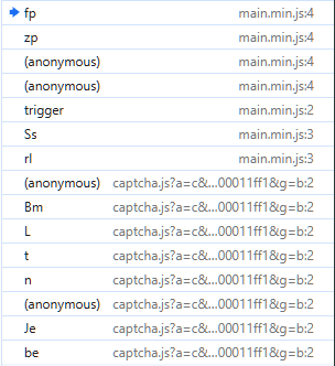Call stack after XHR breakpoint